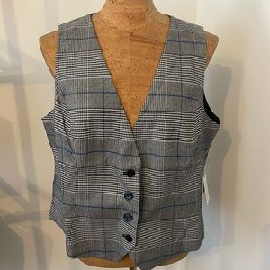 Eloquii Plaid Suit Vest XL 16